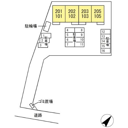 ボヌールＤ【区画図】