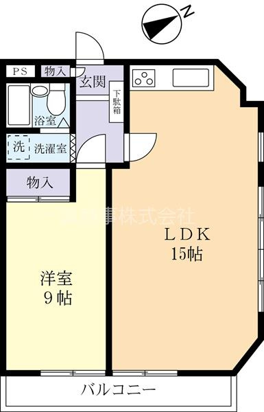 15帖のリビングの他にも9帖もある1LDKは掘り出し物です