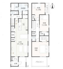 北区喜惣喜１丁目【間取り】