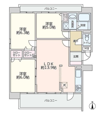 コスモ川口並木元町エグゼ【間取り】