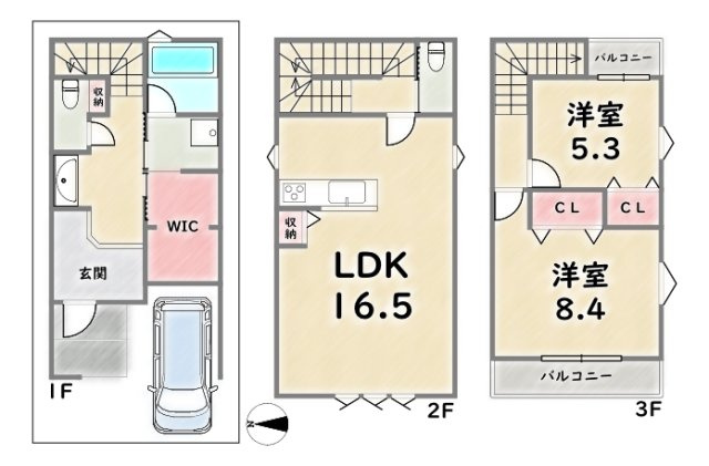 右京区太秦森ヶ東町【間取り】