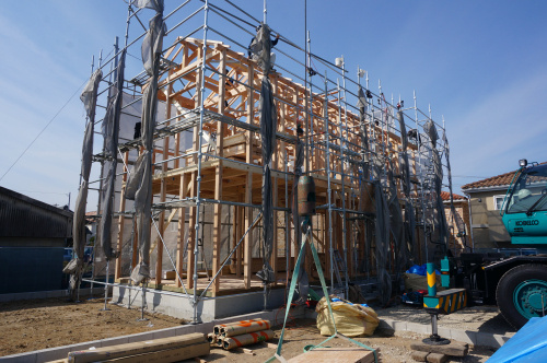 碧南市新道町第5期新築分譲住宅～建築中①～の画像