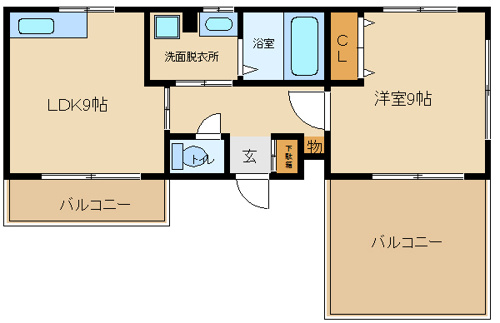 リビングが２つ？　バルコニーも２つの画像
