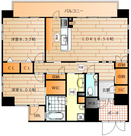 築浅オーナルーム84㎡　真田山小学校区２ＬＤＫの画像