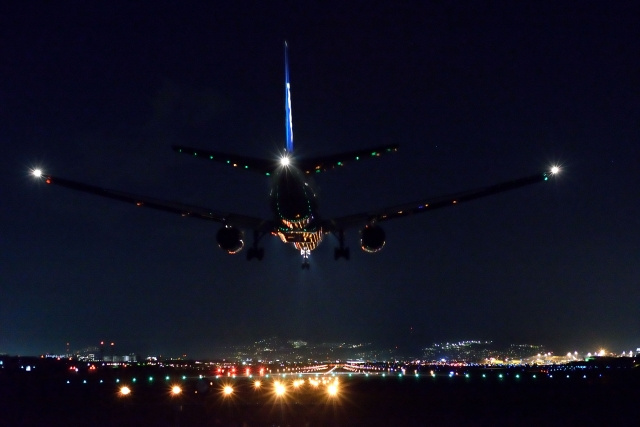 飛行機の離陸の様子