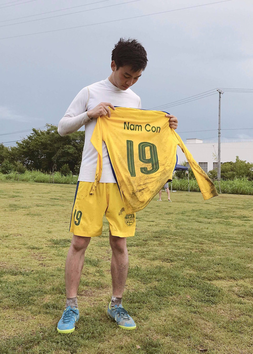 休み日にサッカーをしました。の画像