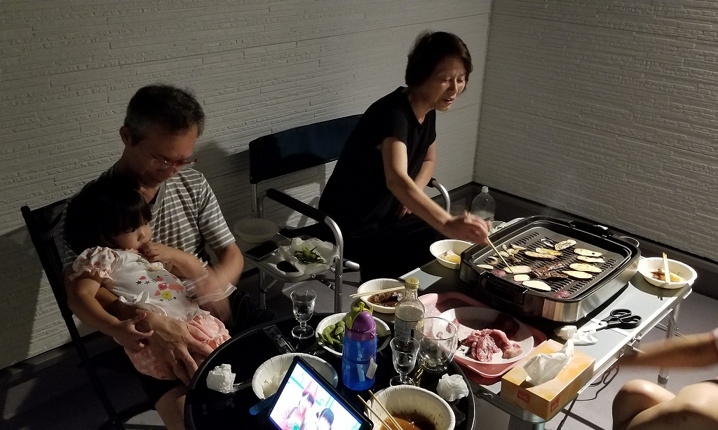 １０月８日：自宅でBBQの画像