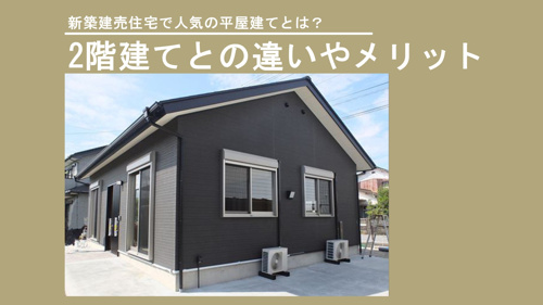 新築建売住宅で人気の平屋建てとは？2階建てとの違いやメリットの画像