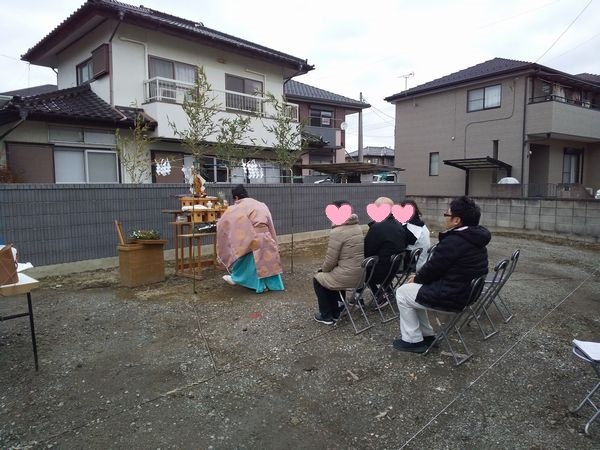 今日は嬉しい地鎮祭♪の画像