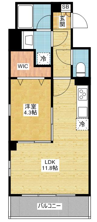 １LDK　敷金礼金ゼロの画像