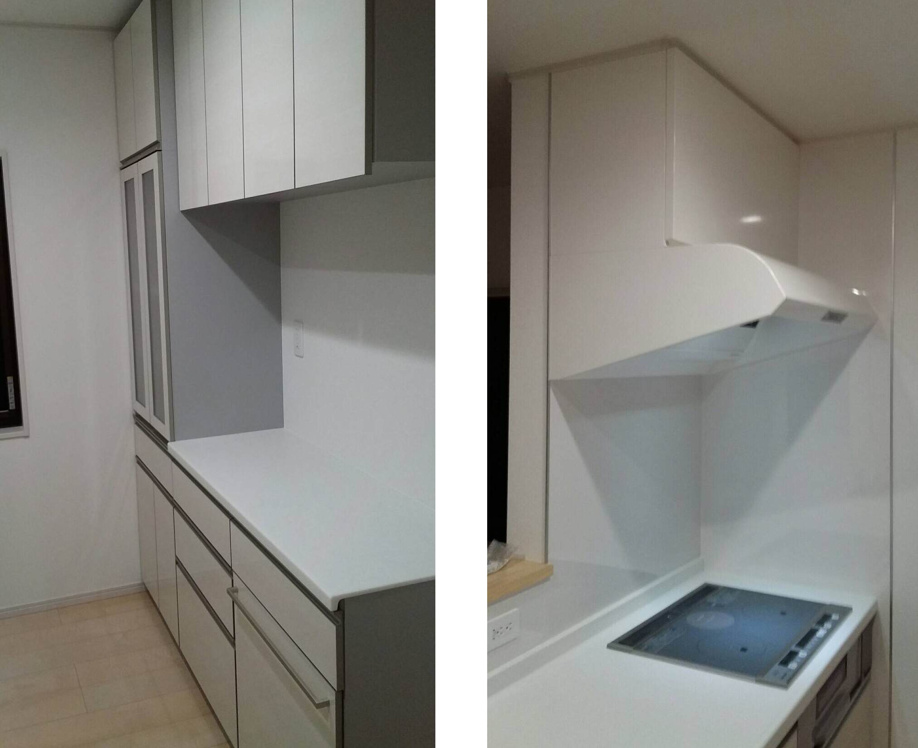 秋田市 カップボード Ihクッキングヒーターの施工工事を致しました 新築戸建ての購入や不動産売却 任意売却 現地販売会のご相談は株式会社クレス不動産