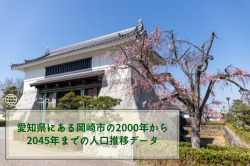 愛知県にある岡崎市の00年から45年までの人口推移データ 幸田町での新築一戸建て 土地 不動産のことなら ウッドボへ