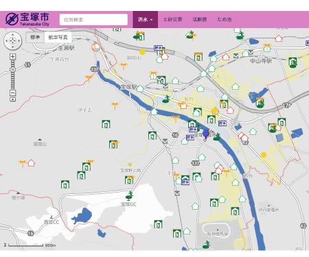 宝塚市　防災マップ