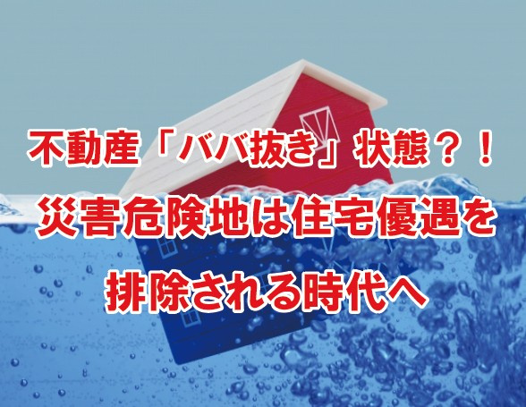 不動産「ババ抜き」状態？！災害危険地は住宅優遇を排除される時...の画像