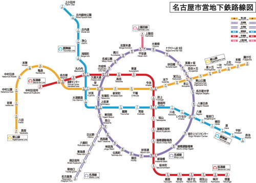 名古屋市地下鉄マップの画像