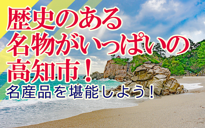 歴史のある名物がいっぱいの高知市！名産品を堪能しよう！