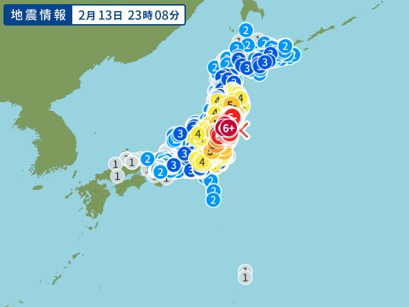 昨日の地震の画像