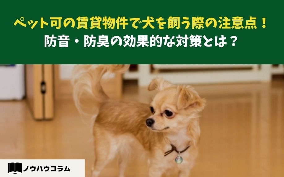 ペット可の賃貸物件で犬を飼う際の注意点！防音・防臭の効果的な...の画像