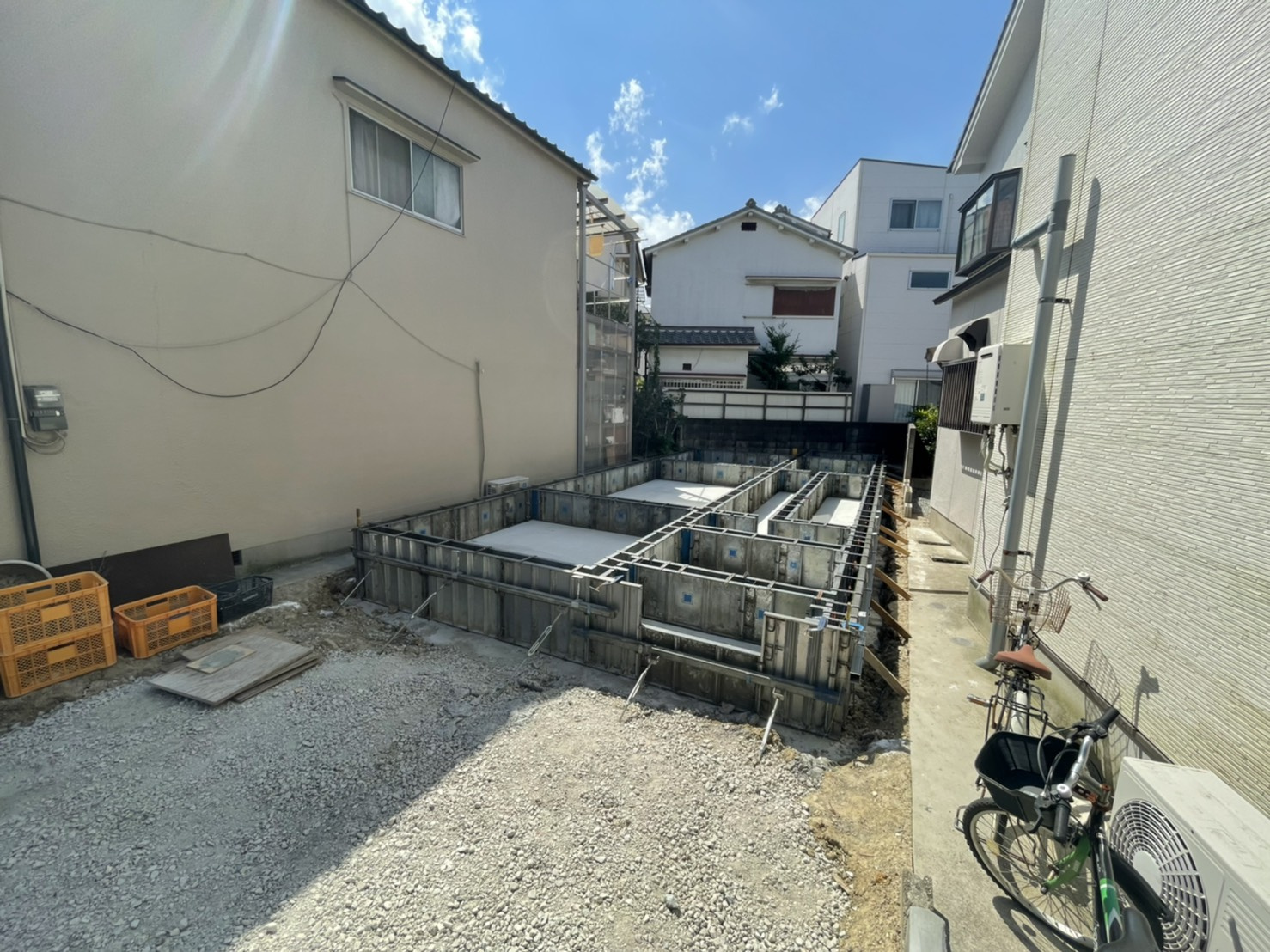【上野芝向ヶ丘の注文建築】基礎の２回目写真です(^^♪の画像