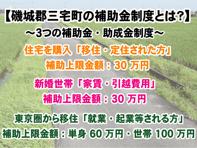 【田舎暮らしをお得に始める！】磯城郡三宅町の補助金制度とは？の画像