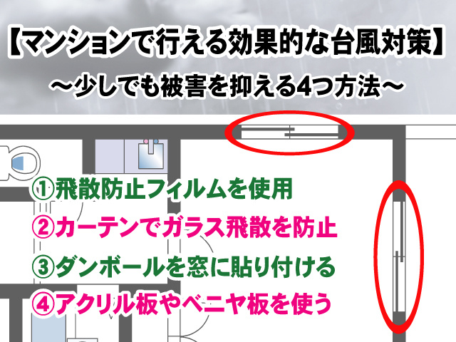 【マンションで行える台風対策！】少しでも被害を抑える方法とはの画像