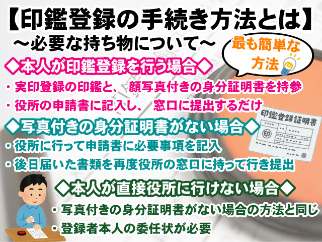 【印鑑登録とは？】印鑑登録の手続きの行い方や持ち物についての画像