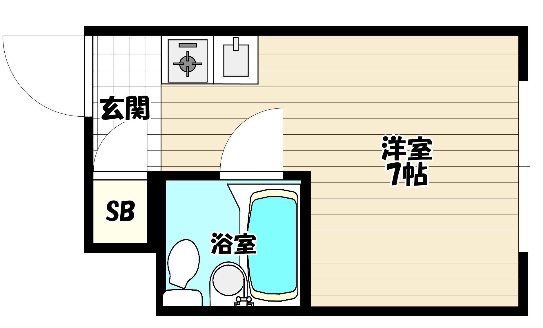 駅から１分　1R　共益費込30500円！！！の画像