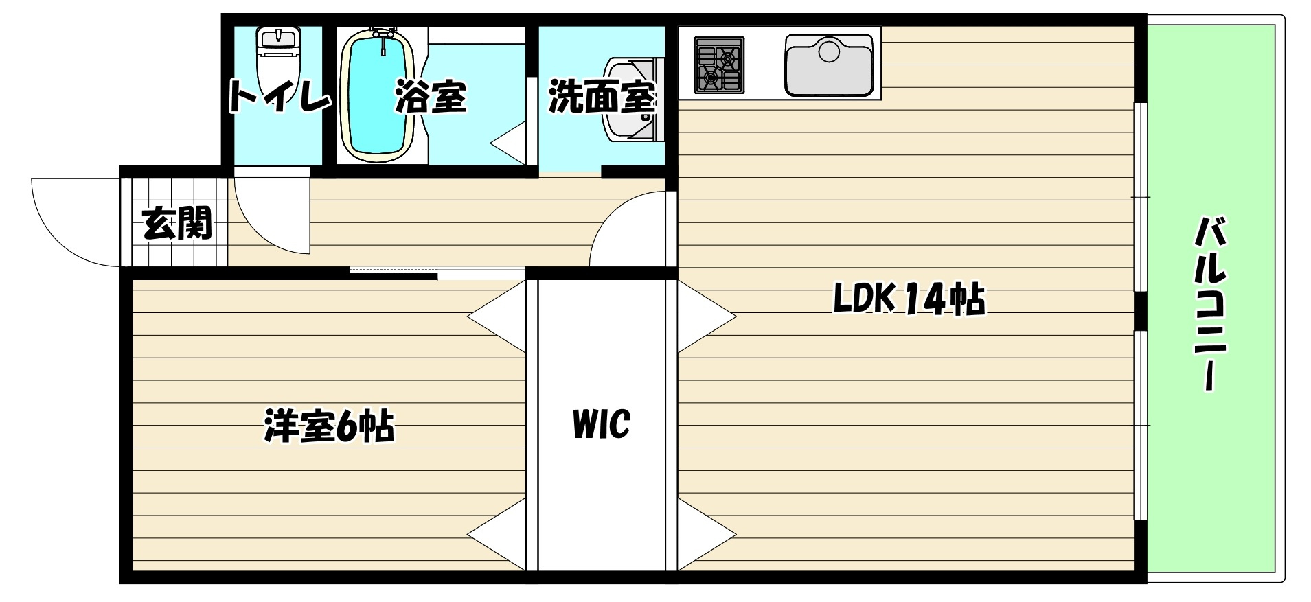 2WAYウオークインクローゼットの画像
