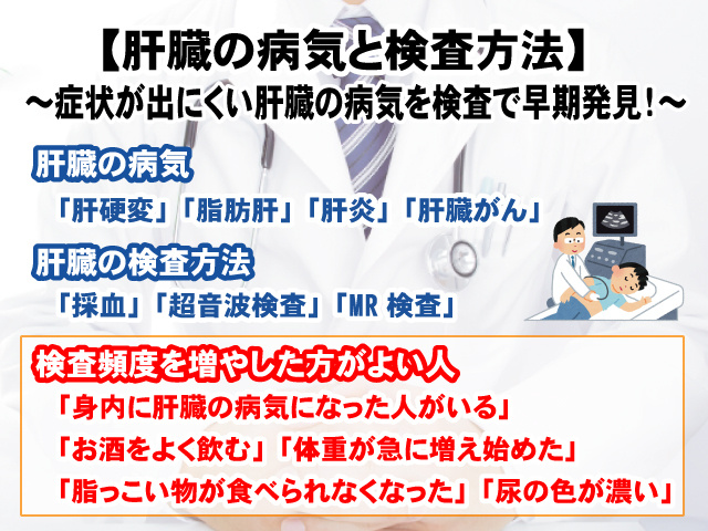 【肝臓の病気と検査方法】症状が出にくい肝臓の病気を検査で早期発見！の画像