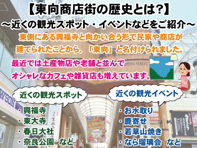 【東向商店街の歴史とは？】近くの観光スポット・イベントなどをご紹介の画像