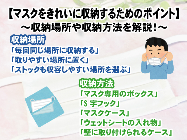 【マスクをきれいに収納するためのポイント】収納場所や収納方法を解説！の画像