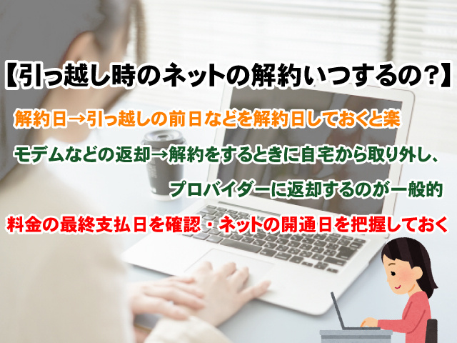 【引っ越し時のネットの解約いつするの？】手続きについて詳しく解説！の画像