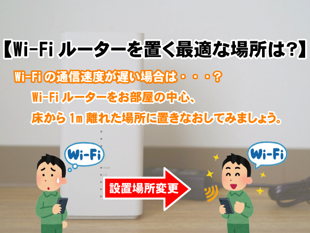 【Wi-Fiルーターを置く最適な場所は？】通信速度を改善する方法も解説！の画像