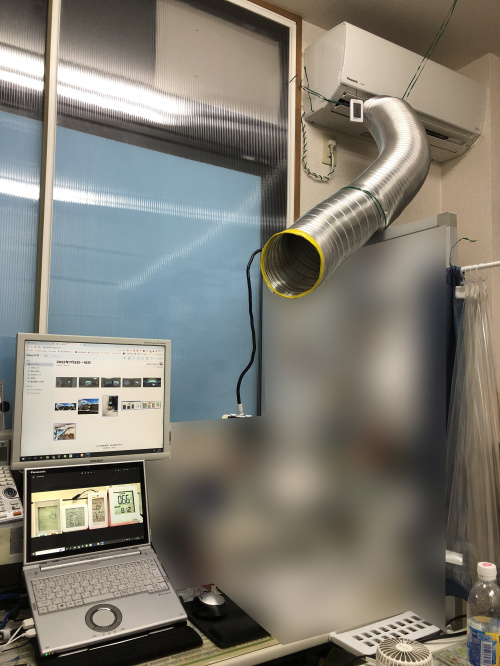 見栄えは悪いけどエアコン送風ダクトを設置、PMVを計算してみ...の画像