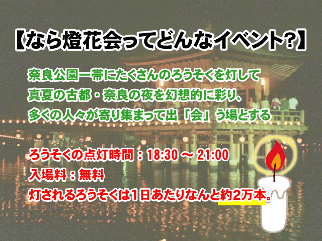 【なら燈花会ってどんなイベント？】開催日程や時間など詳細情報の画像