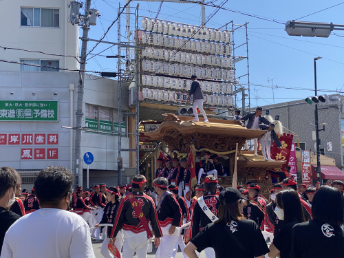 だんじり試験曳きの画像