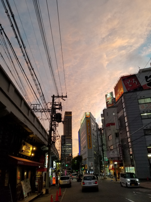 今日の夕日。店長の独り言の画像