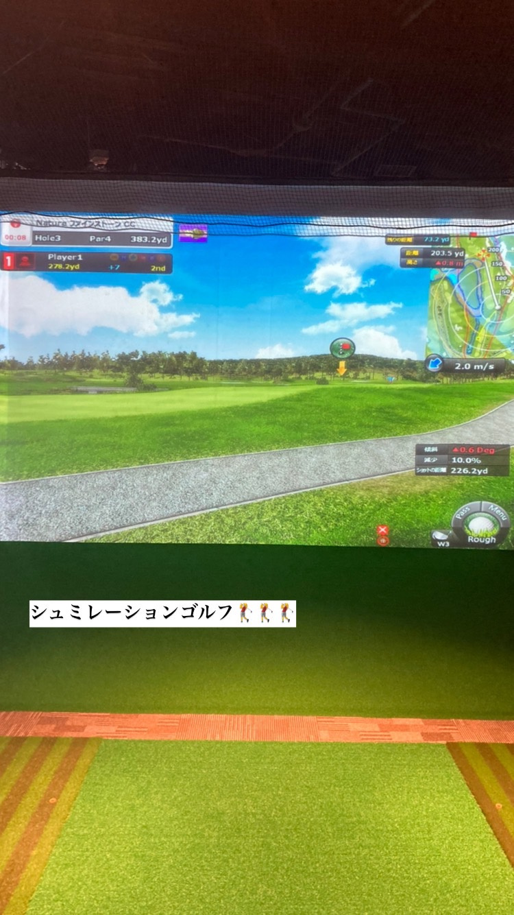 初のシュミレーションゴルフ♪♪の画像