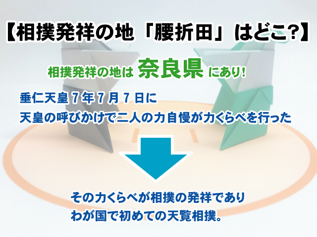 【相撲発祥の地「腰折田」は奈良のどこにある？】ルーツを知ろう！の画像