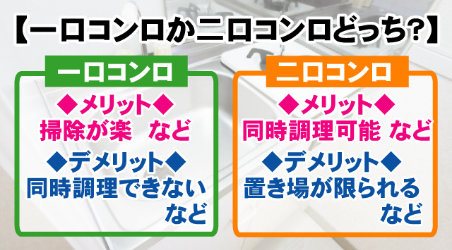 【最新版】一人暮らしの場合一口コンロか二口コンロどっち？メリット・デメリット解説の画像