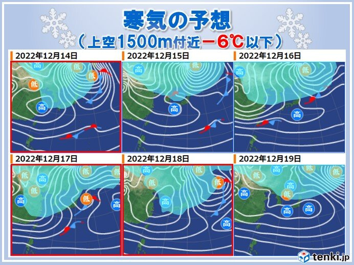 寒波到来の画像