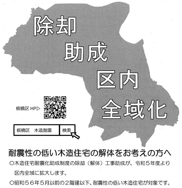 【板橋区】解体工事費用の助成金制度についての画像