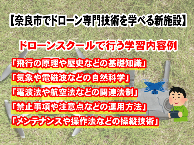 【奈良市でJUIDA認定資格取得】ドローン専門技術を学べる新施設の画像