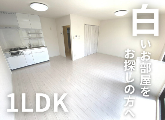 専用庭付き白い内装の1LDK【プレステージ千里山B棟】の画像