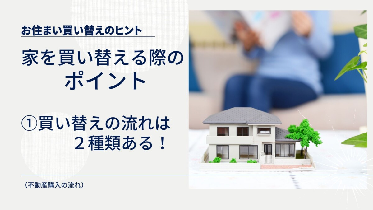 家の買い替えする場合のポイント ① 買い替えの流れは２種類あ...の画像