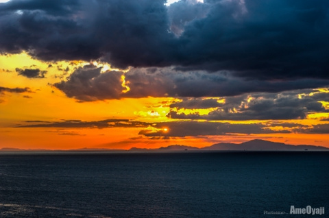 室津の夕焼けの画像