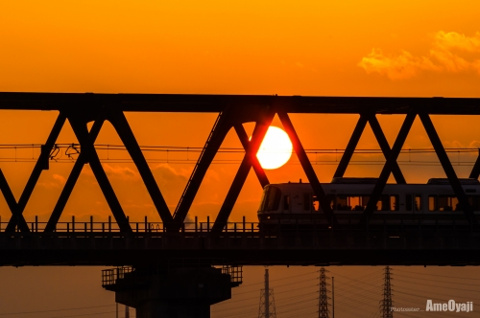 夕焼け列車の画像