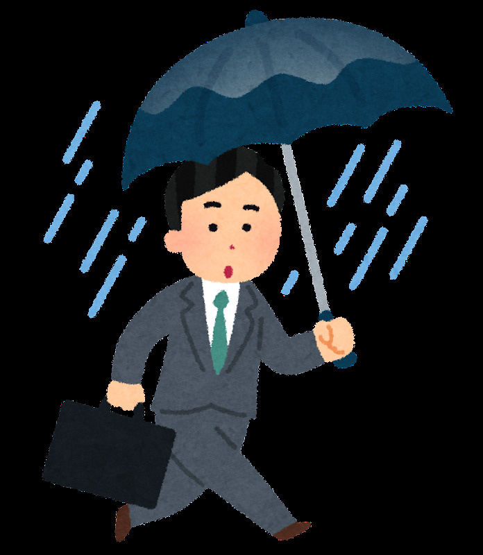 ちょっと暖かい雨の日の画像