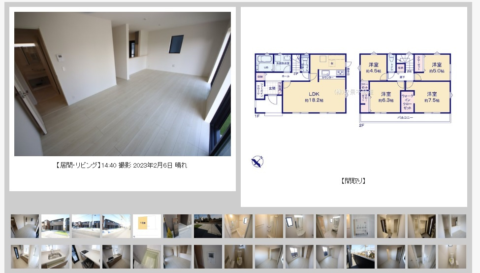 岩槻区大字大野島建売【室内写真撮影しました】の画像