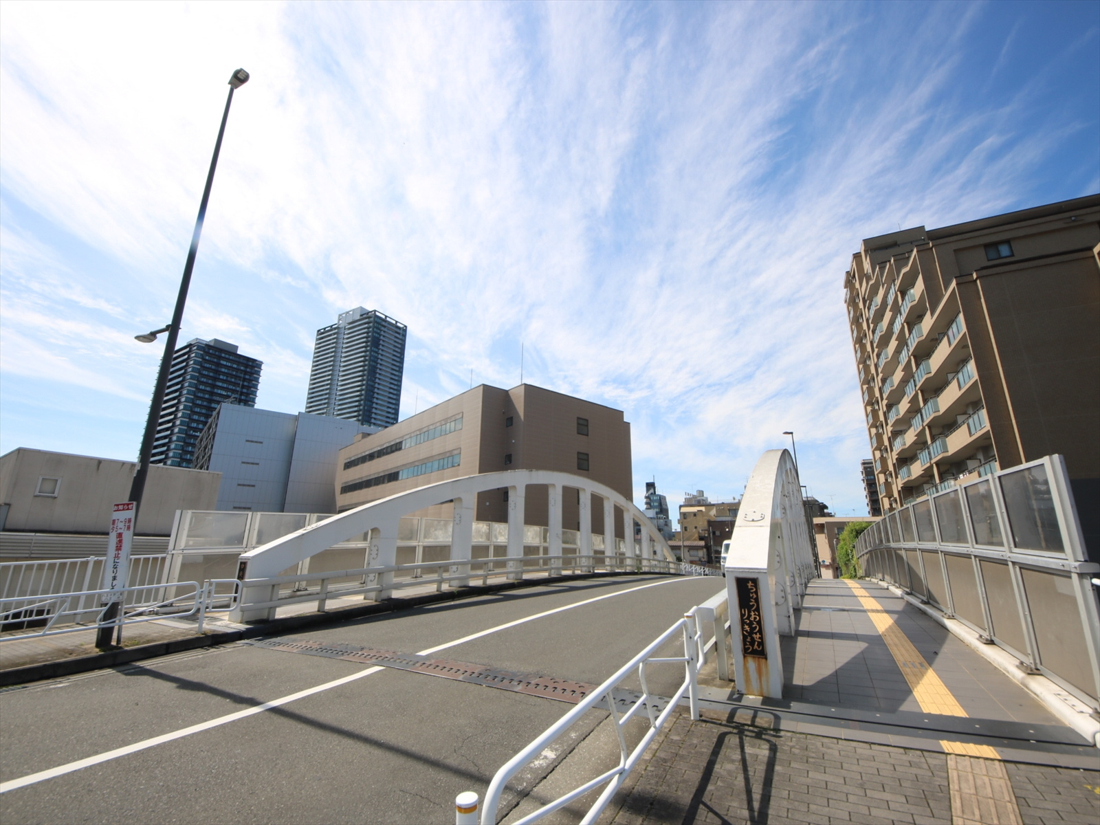 中央線陸橋とサザンスカイタワー八王子